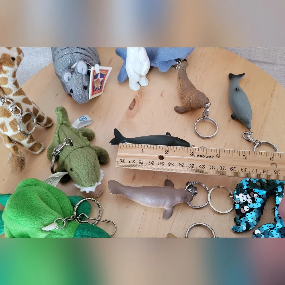 Vintage 1990's Lot of 12 Animal and Marine Life Key & Card Holders / Key Rings - Picture 16 of 16